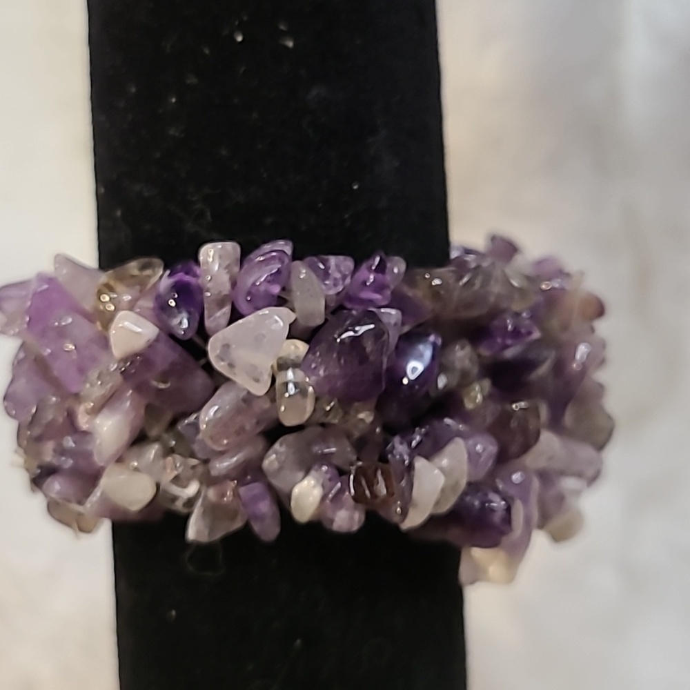 Amethyst Chip Bracelet